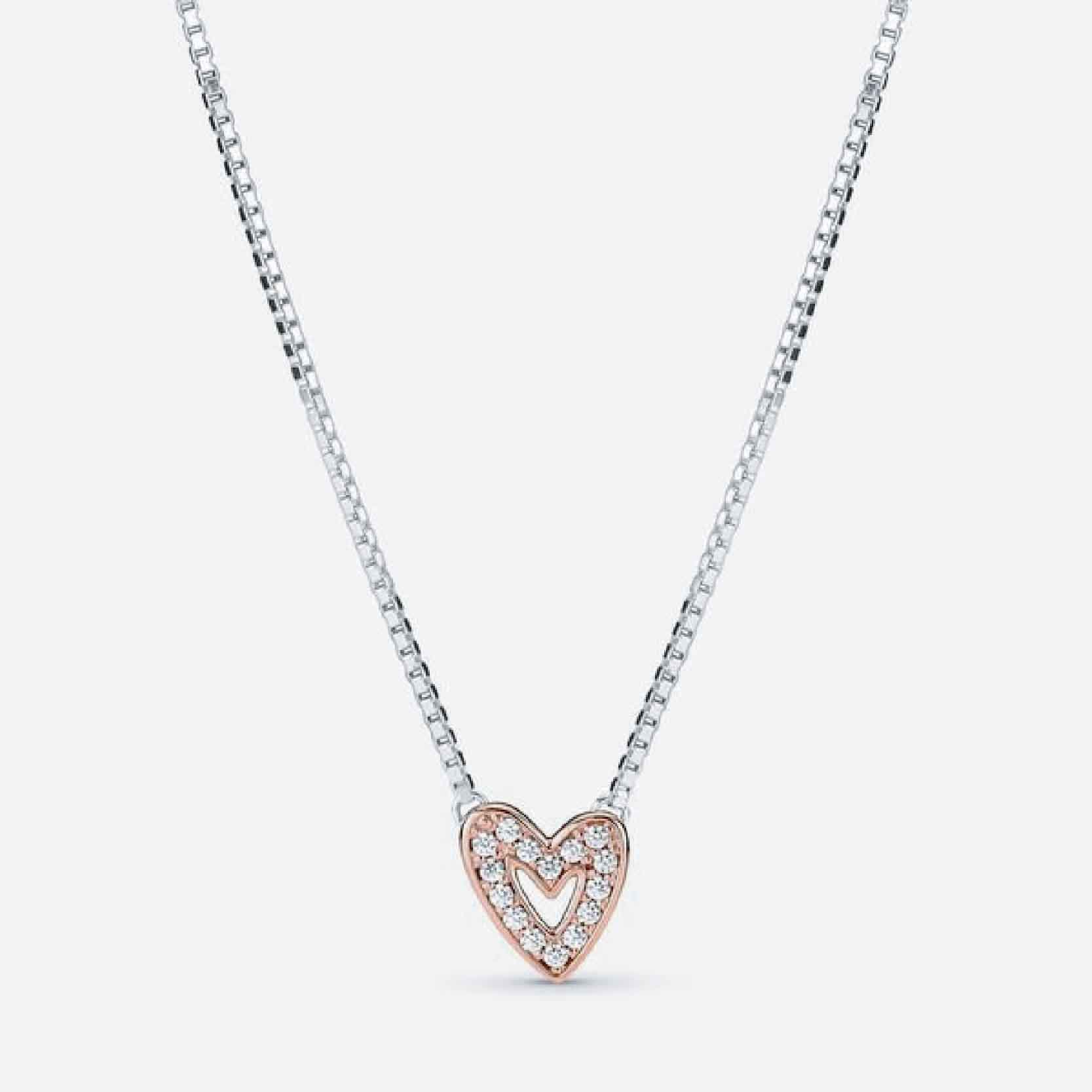 Pandöra Sparkling Freehand Heart Necklace 380089C01 1 Pandöra Sparkling Freehand Heart Necklace 380089C01