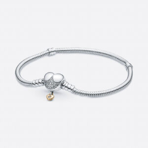 Pandoira Disney Princess Pandöra Moments Heart Snake Chain Bracelet 569563C01