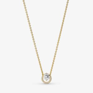 Pandöra Sparkling Round Halo Pendant Collier Necklace 361174C01